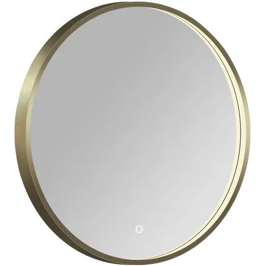 Milobad CL066 LED spejl Ø60 med messing ramme