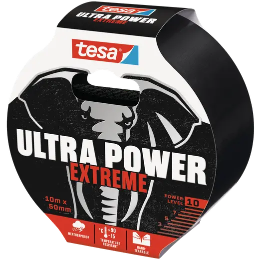 Tesa Ultra Power Extreme reparationstape 10 m x 50 mm sort