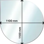 Aduro glasgulvplade 1100x1100x6 mm