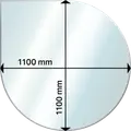 Aduro glasgulvplade 1100x1100x6 mm