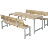 Plus Plankesæt m/2 ryglæn 186 cm ThermoWood®