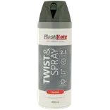 Plasti-Kote twist spraymaling 400 ml blank grå
