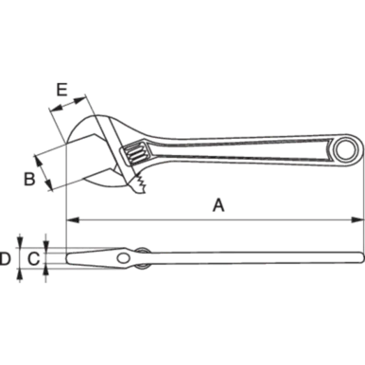 Bahco skiftenøgle ergonomisk 8"