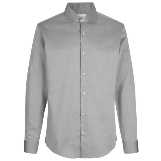 ID Seven Seas Fine Twill modern fit skjorte herre silver grey