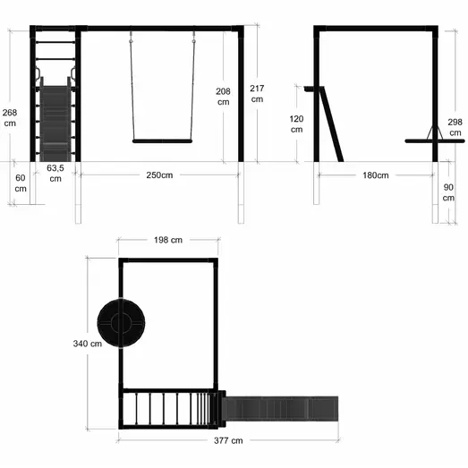 PLUS Daylife gyngestativ Sort model 4