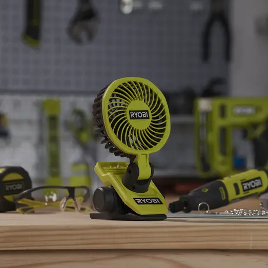 Ryobi RCF4-0 klemmeventilator 4V USB lithium solo