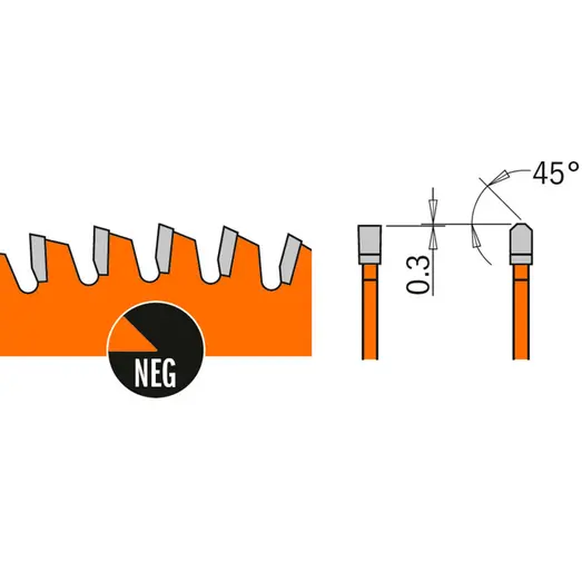 CMT savklinge 160x2,2x20 mm. Z40 NE neg.