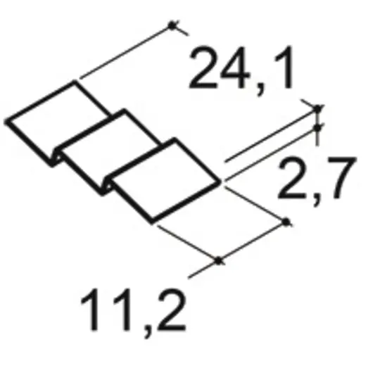 Scanbad skuffedisplay 11,2x2,7x24,1 cm sort