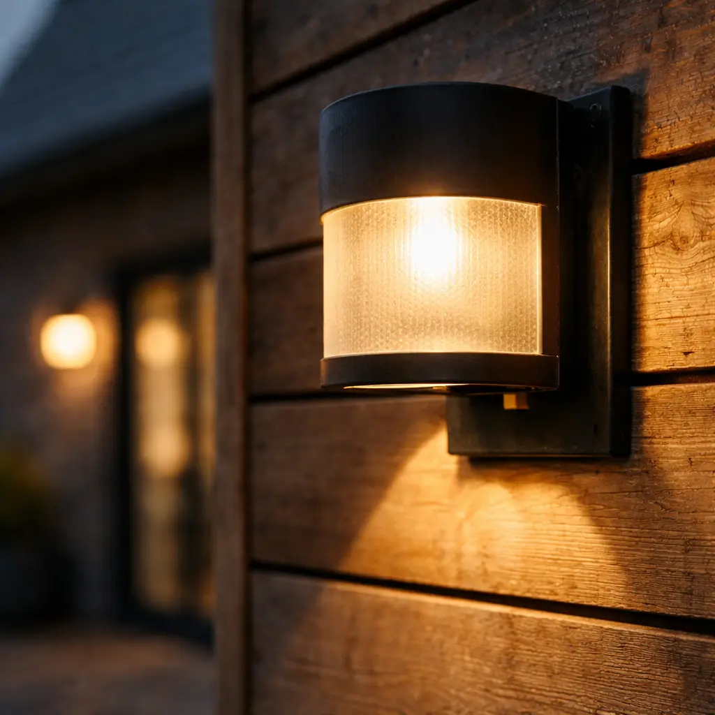 udendørs væglampe med sensor