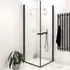 Scanbad brusedør 89x200 cm mat sort