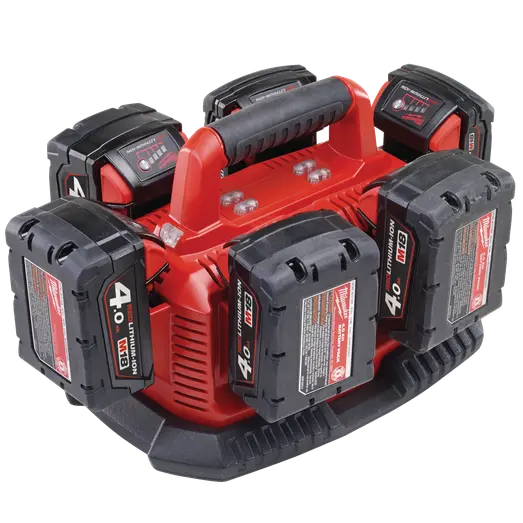 Milwaukee M1418 C6 multioplader til 6 batterier