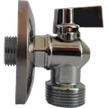 Vinkelventil 1/2"x3/4" m/kontraventil krom