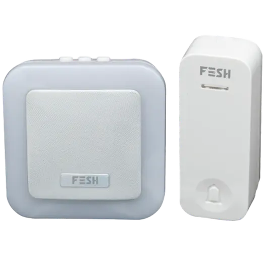 FESH 102050 dørklokke trådløs Wi-Fi til 4 tryk hvid
