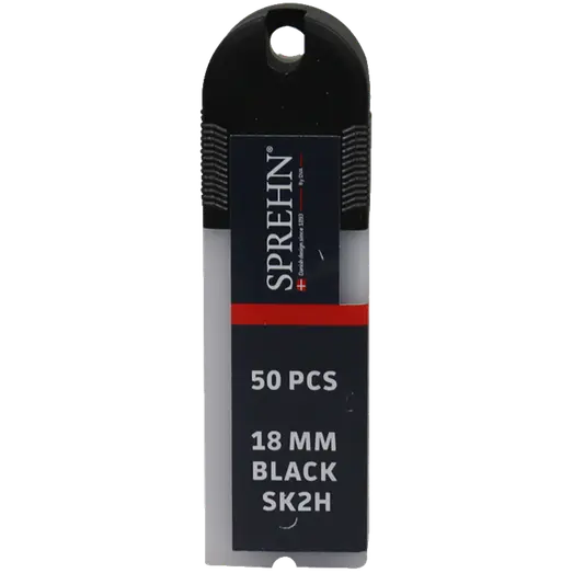 Sprehn knivblad 18 mm sort 50 stk.