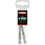 Staco 1/4" TX20 bit grøn 89 mm 2 stk.