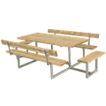 Plus Basic Bord/Bænkesæt m/2 ryglæn og 2 påbygninger 260 cm ThermoWood®