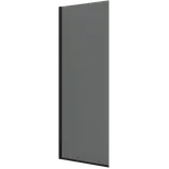 Scanbad brusevæg 89x197,8cm sort/røgfarvet glas