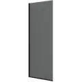 Scanbad brusevæg 89x197,8cm sort/røgfarvet glas
