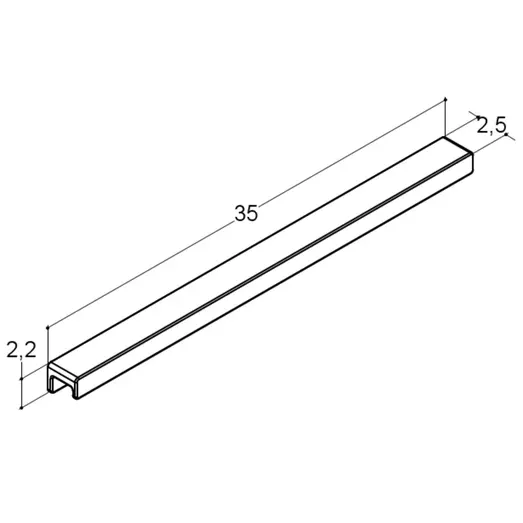 Scanbad Step bøjlegreb 35cm sort