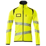 Mascot Accelerate Safe fleecetrøje med lynlås hi-vis gul/mørk marine