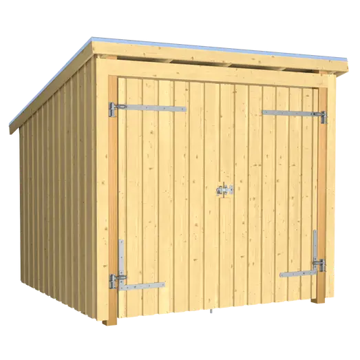 Plus Nordic cykelskur 5 m² modul1 med dobbeltdør