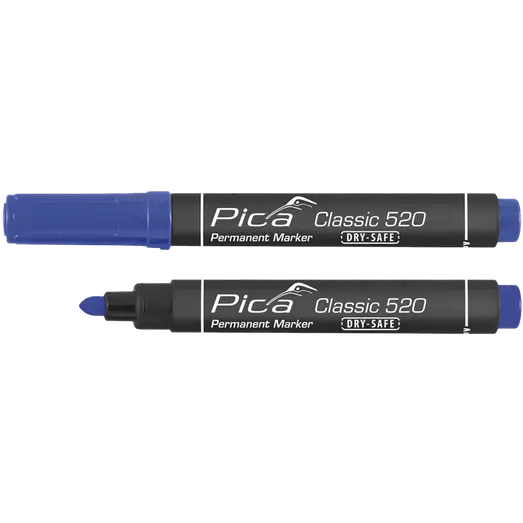 PICA permanent marker 1-4 mm rund spids blå