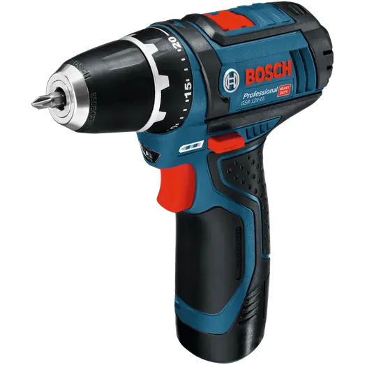 Bosch GSR 12V-15 akku bore-skruemaskine 2 x 2,0 Ah batterier og lader
