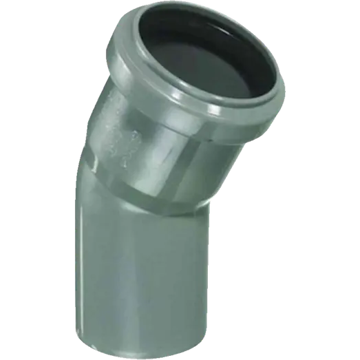 Bøjning PP 110 mm grå