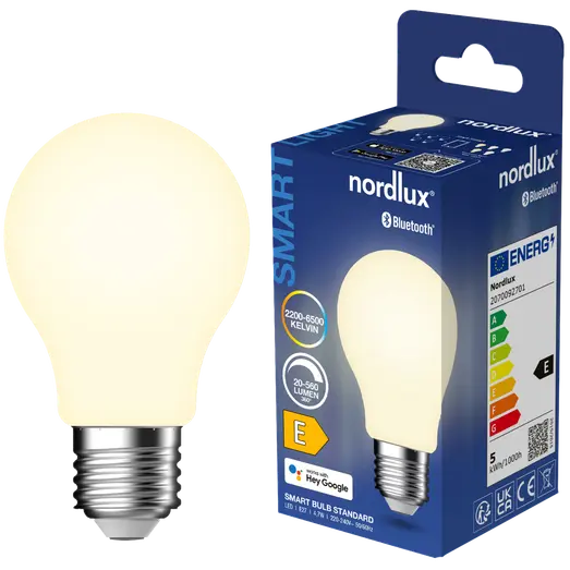 Nordlux smart pære E27 A60 4,7W hvid