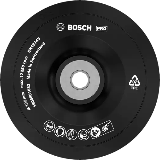Bosch PRO bagskive, blød, 125 mm, M14, blød