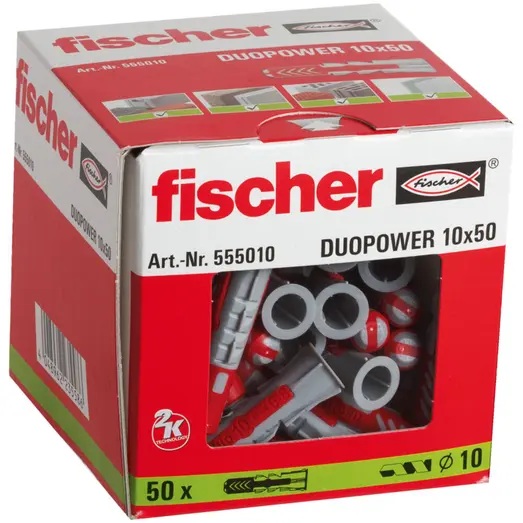 Fischer DuoPower dyvel 10 mm 50 stk