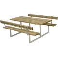 Plus Basic bord/bænkesæt med 2 ryglæn 177 cm