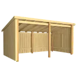 Plus Nordic Multi havehus 9,5 m² 2 moduler med åben front