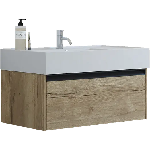 Scanbad badmøbel m/Asyre vask/højre natur eg