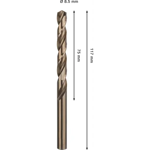 Bosch PRO Stainless Steel HSS-Co-spiralbor, 8,5x75x117 mm
