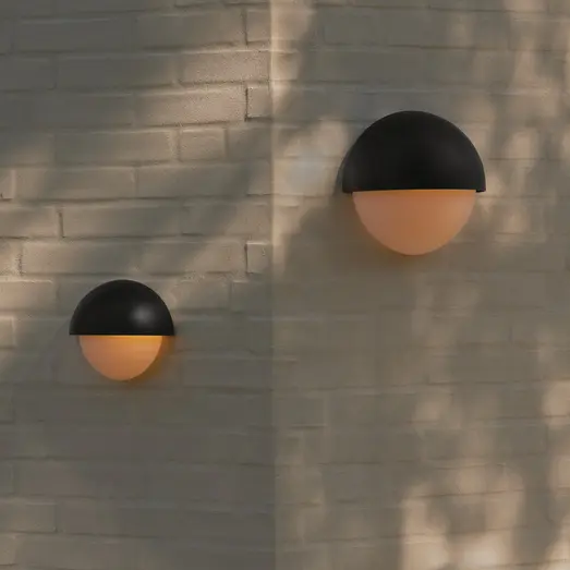 Nordlux Scorpius Maxi rund udendørs væglampe E14 sort