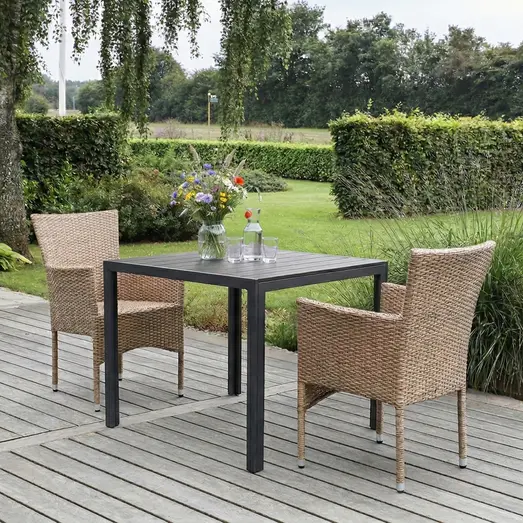 Guldborg havemøbelsæt med Toscana kurvestole rattan natur