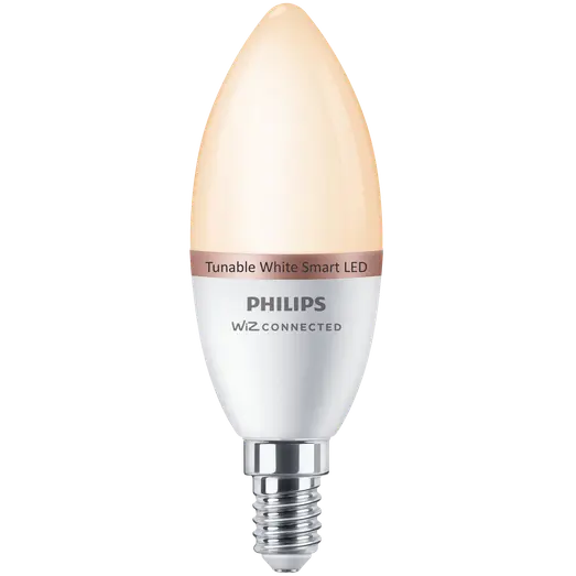 Philips Smart WiZ white LED pære E14 4,6W kerte mat