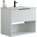 Scanbad NOW vaskeskab m/én skuffe og åbent rum 65,8x45,5 mat hvid glat front