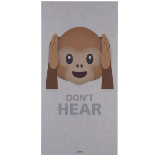 Art-Acoustic akustikbillede Abe Don´t Hear 9x600x1200 mm lys grå