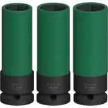Bosch PRO Impact Socket Set med PET-dæksler, 1/2", ekstra dyb, 3 stk.
