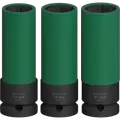 Bosch PRO Impact Socket Set med PET-dæksler, 1/2", ekstra dyb, 3 stk.