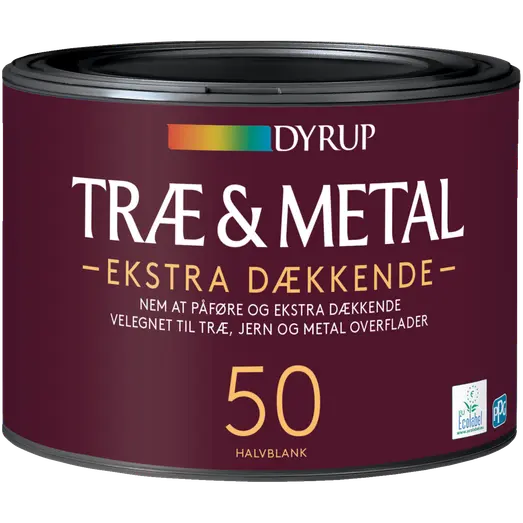 Dyrup træ og metalmaling ekstra dækkende 50 hvid