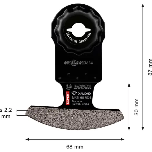 Bosch EXPERT MATI 68 RD4 Corner Blade, 68x30 mm 