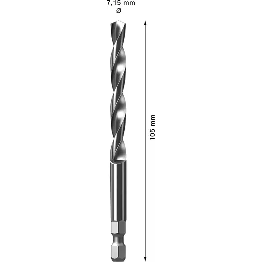 Bosch Centerbor EXPERT Power Change Plus, HSS-G, Ø7,15x60x105 mm