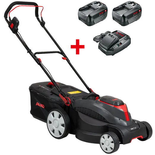 AL-KO 113886 akku plæneklipper 38.1 Li 2x 18V batterier + lader