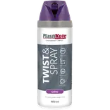 Plasti-Kote twist spraymaling 400 ml satin lilla