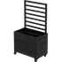 PLUS Cubic blomsterkasse m/hjul og espalier 87×50×158 cm sort