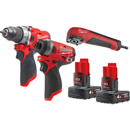 Milwaukee M12 FPP2A 402X slagboremaskine og slagskruemaskine Powerpack