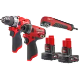 Milwaukee M12 FPP2A 402X slagboremaskine og slagskruemaskine Powerpack